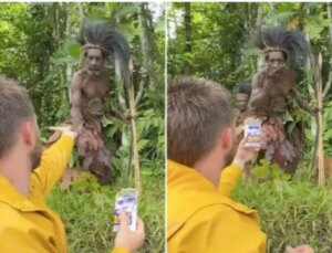 Dış dünya ile bağlantısı olmayan kabileye yaklaşan YouTuber az daha ölüyordu!