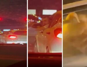 Araca yanaştı, biber gazını sıktı! Trafikte dehşet anları
