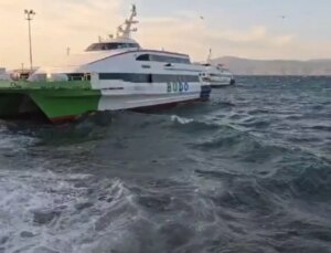 Bursa’da deniz otobüsleri seferleri olumsuz hava koşulları nedeniyle iptal edildi