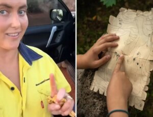 Kazmayı vurduğu yerden altın çıkaran kadın haritasını paylaştı