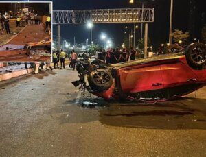 Kontrolden çıkan otomobil kaldırımdaki yayalara çarptı! 3 kişi öldü, 3 kişi yaralandı