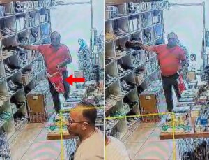 Mağazadan ayakkabı çalan hırsız rahat tavırlarıyla ağızları açık bıraktı