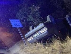 Tarsus’ta otomobil devrildi: 1 ölü, 3 yaralı