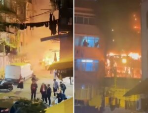 Beyoğlu’nda kız istemede patlatılan havai fişekler evi yaktı: 8 kişi dumandan etkilendi