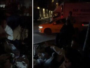 Ne soğuk havaya ne de yağmura aldırdılar, hediye çanta için günler öncesinden kamp kurdular