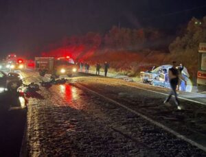 Uşak’ta trafik kazası! Karı koca öldü, 3 kişi yaralandı