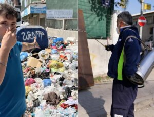 Çöp krizi istilaya dönüştü, şehir dört koldan ilaçlanıyor