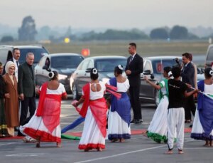 Cumhurbaşkanı Erdoğan’a Güney Afrika’da renkli karşılama