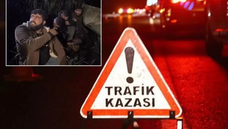 Dur ihtarına uymadı, kaza yaptı! Araçtan 9 göçmen çıktı