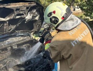 Hatay’da yolcu minibüsünde yangın çıktı