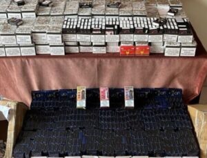 Kastamonu’da 61 bin 100 adet makaron ele geçirildi