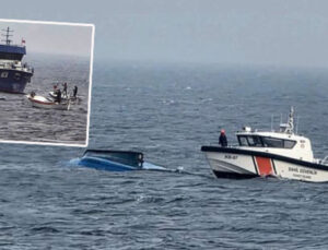 Tekne ters döndü… O anlar kamerada! Öldüren alabora!