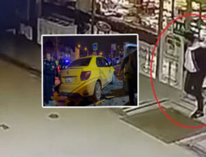 Arkadaşının taksisini çalıp haşat etti! O anlar kamerada!