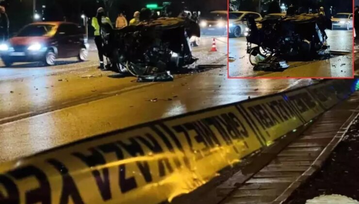 Kontrolden çıktı, ağaca çarptı, alev aldı