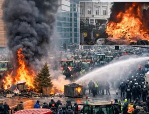 Ortalığı yakıp yıkan çiftçiler Avrupalı liderlere geri adım attırdı