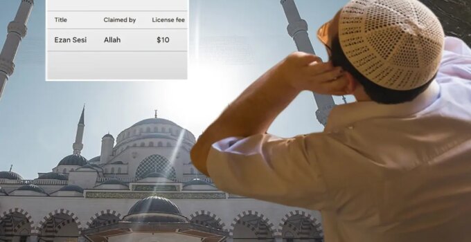 "Allah" isimli kullanıcı ezan sesinin telifini aldı iddiası
