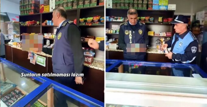 Raftaki ürün denetime giden zabıtayı kızdırdı: Satılmaması lazım, derhal kaldırın