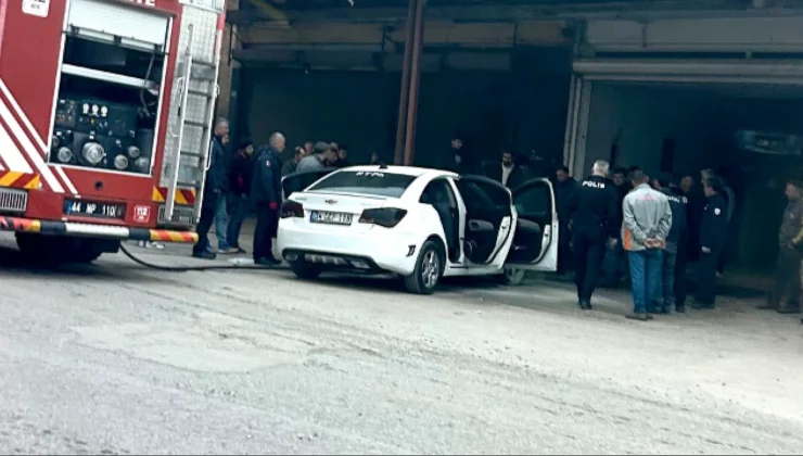 Malatya Sanayi Sitesi’nde Otomobilde Yangın: İtfaiye Facianın Önüne Geçti