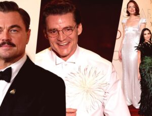 Oscar Gecesinde Şıklık ve Cesur İmajlar: Kadınlardan Göz Kamaştıran Elbiseler, Erkeklerden Bıyık Trendi