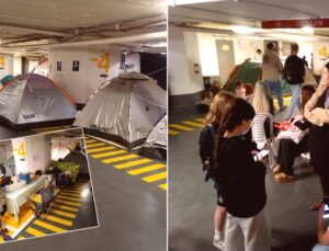 Tel Aviv’de Kapalı Otopark Sığınağa Dönüştü, NTV Görüntüledi