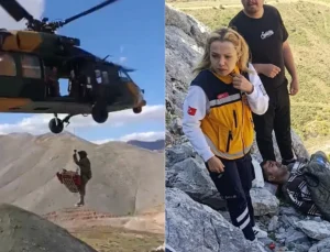 Adıyaman Dağlık Bölgesinde Yaralanan Vatandaş İçin Malatya’dan Helikopter Destekli Kurtarma Operasyonu