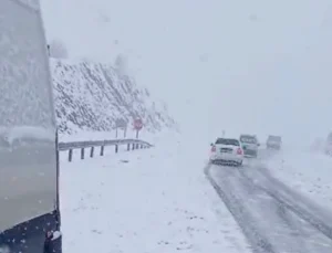 Malatya’da Yoğun Kar Yağışı Ulaşımı Aksattı, Araçlar Yolda Kaldı